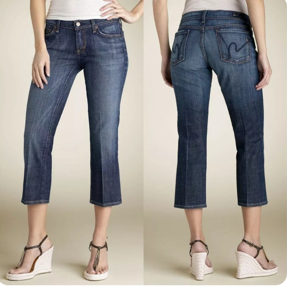 Citizens Of Humanity Kelly #063 Low Waist Cropped Jeans Size 28 Capris Y2K Style